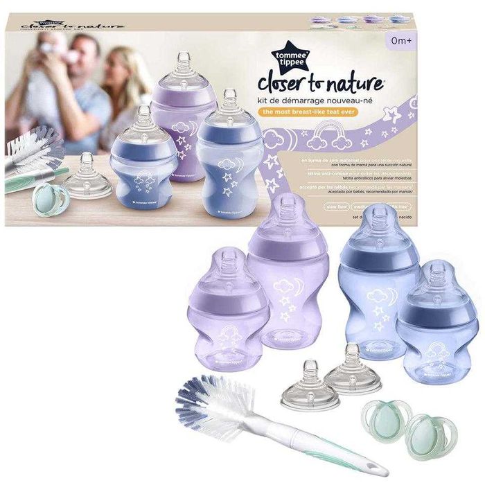 Комплект шишета Tommee Tippee Closer to Nature - С четка (НОВО)