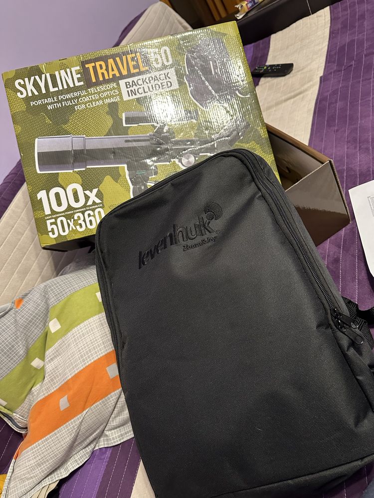 Telescop Levenhuk Skyline Travel 50 cu rucsac, Refractor