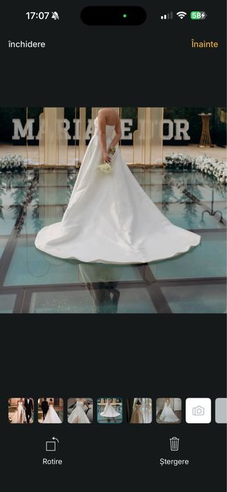 Rochie de mireasa Milla Nova Margiela, tafta mikado, marimea S