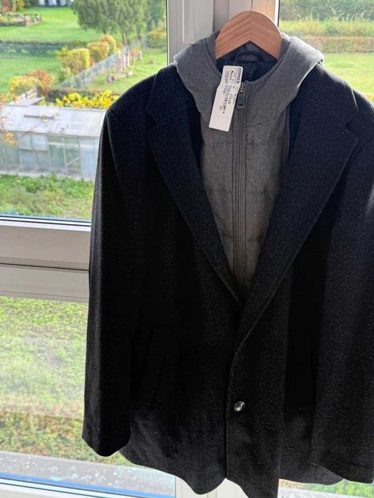 НОВО мъжко вълнено палто Tom Rusborg, размер 60