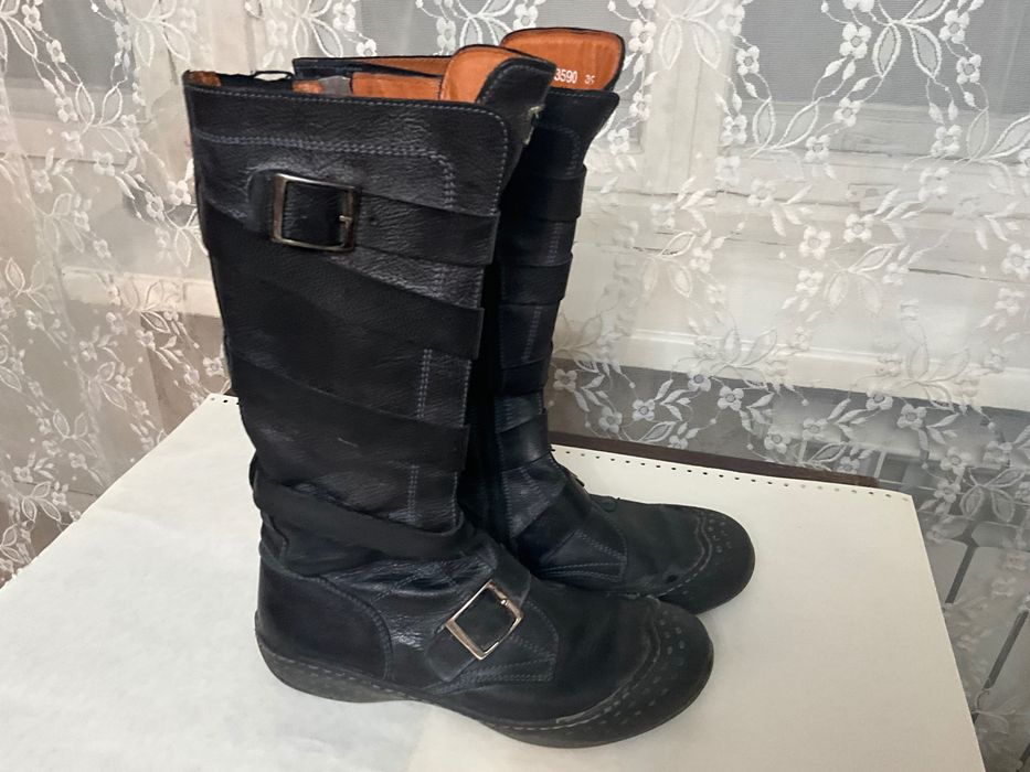 Сапоги женские размер 38,5-39 кожаные