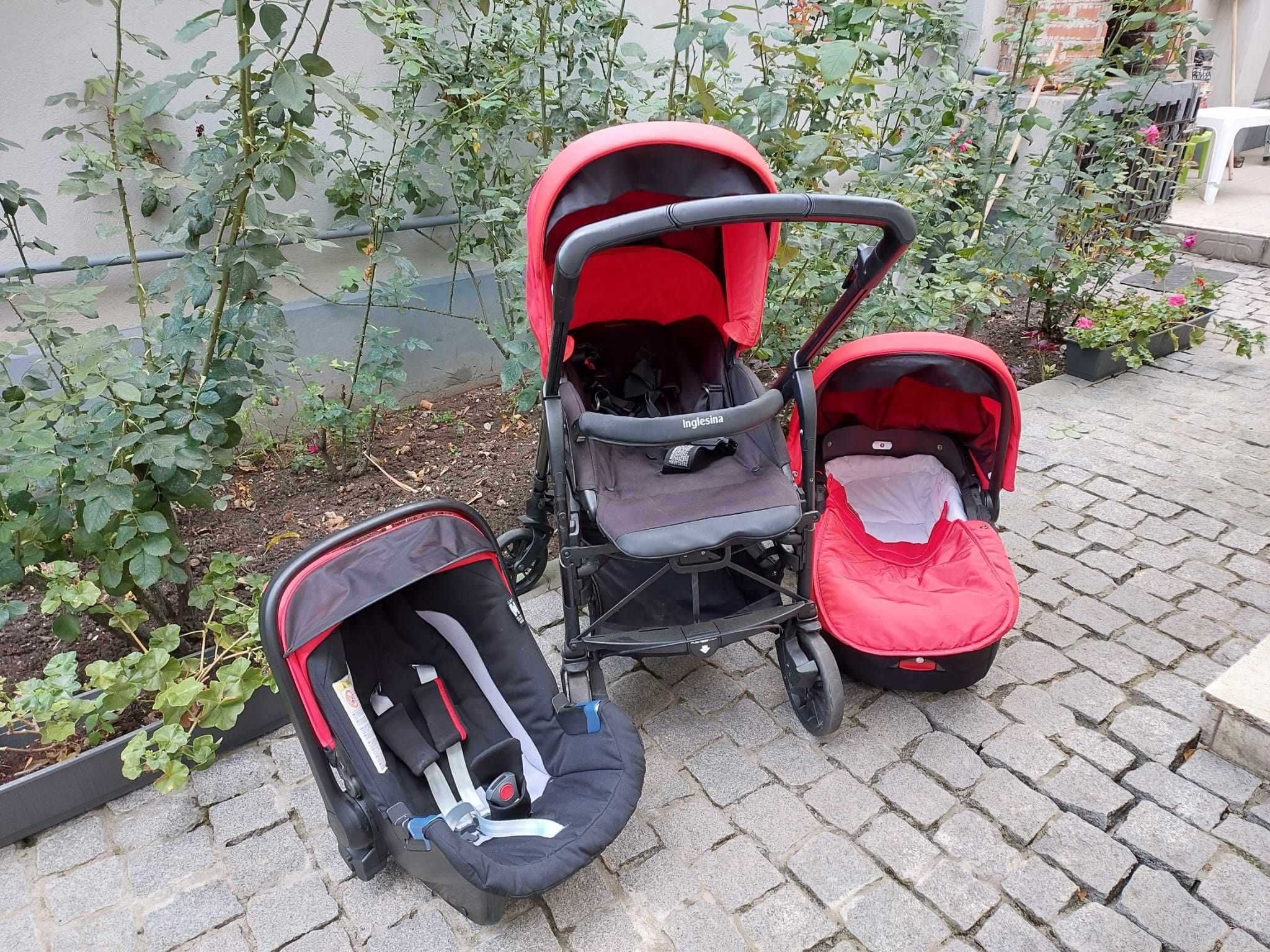Carucior 3 In 1 Inglesina Trilogy System Colors, Rosu