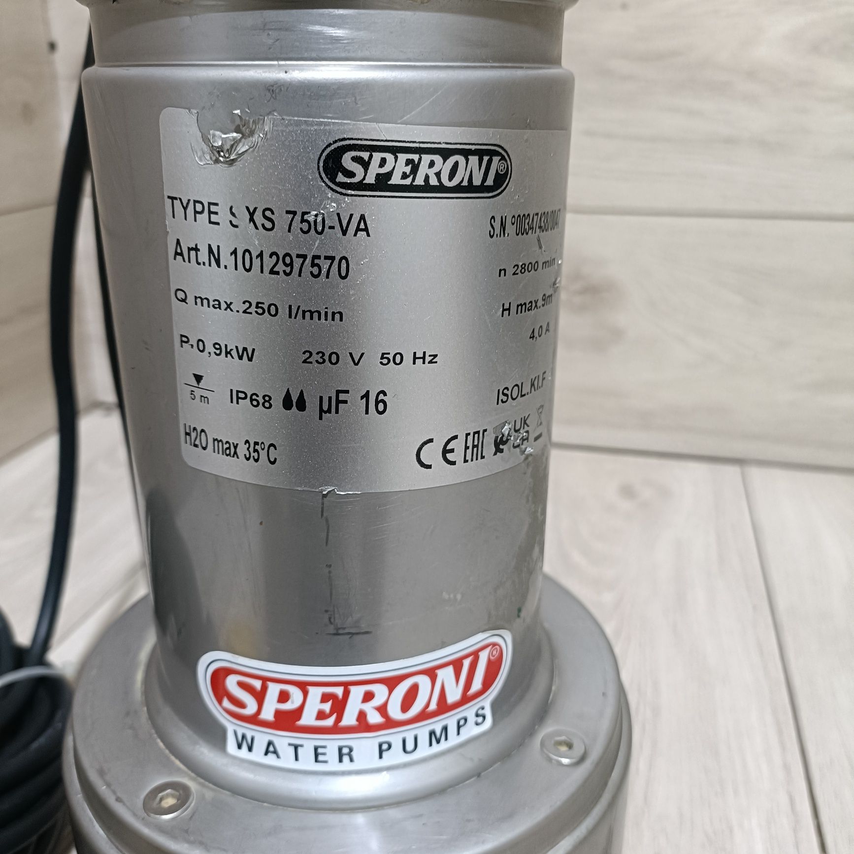 Pompa submersibila apa de drenaj 900W Speroni SXS 750-VA