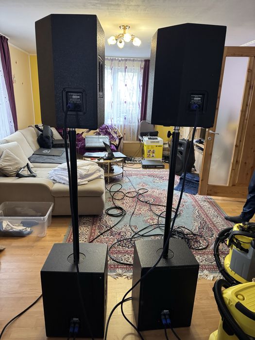 Vand sistem boxe Dynacord LM10-2 LM12-1 2 basi 2 topuri ca rcf fbt xa
