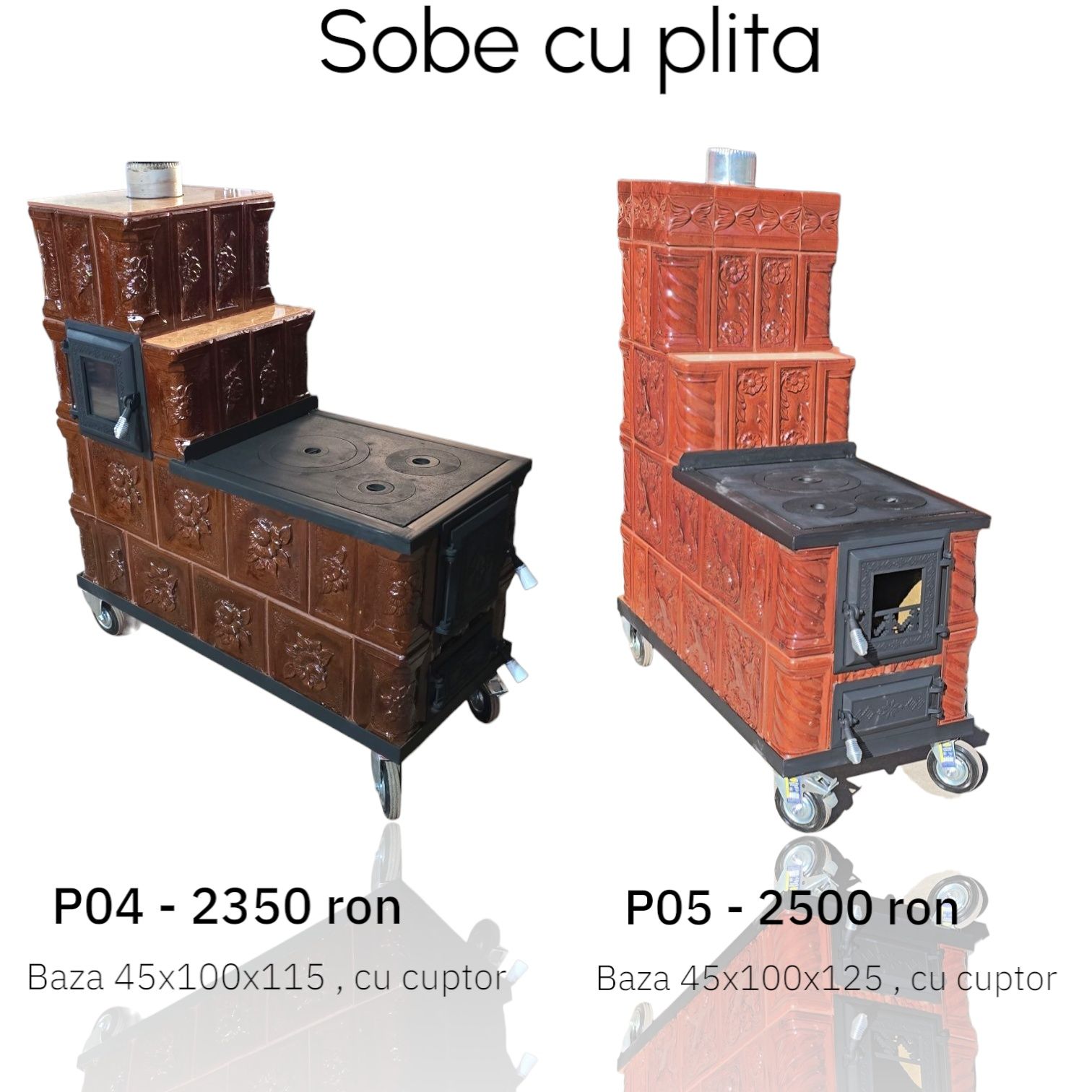 Sobe teracota premium cu roti