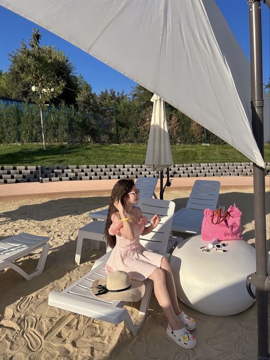 Нежный купальник платьюшко