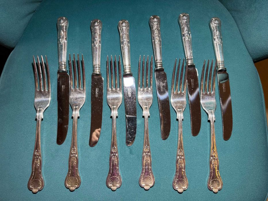 Kомплект посребрени вилици – 6 бр. + подарък 6 ножа (непосребрени)