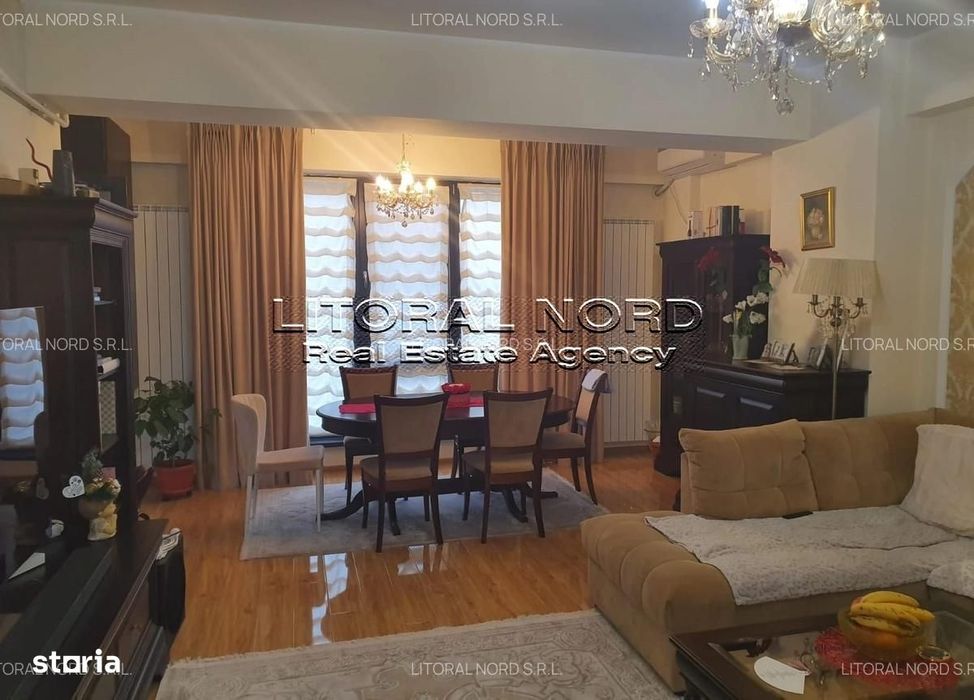 Tomis Nord-bloc nou,ap. 3 cam. 127mp,2 balcoane,mobilat,utilat,parcare