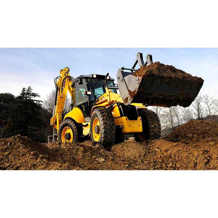 Погрузчик экскаватор три в одном универсальный трактор