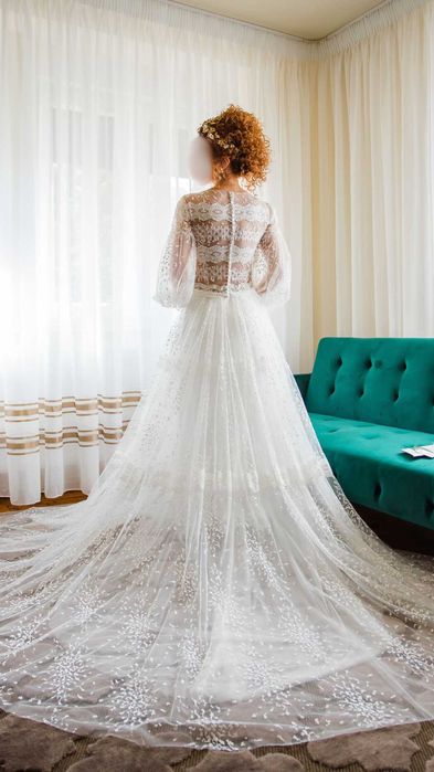 Rochie de mireasă Vintage, din dantelă