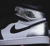 Air Jordan 1 Retro High Silver Toe Metallic