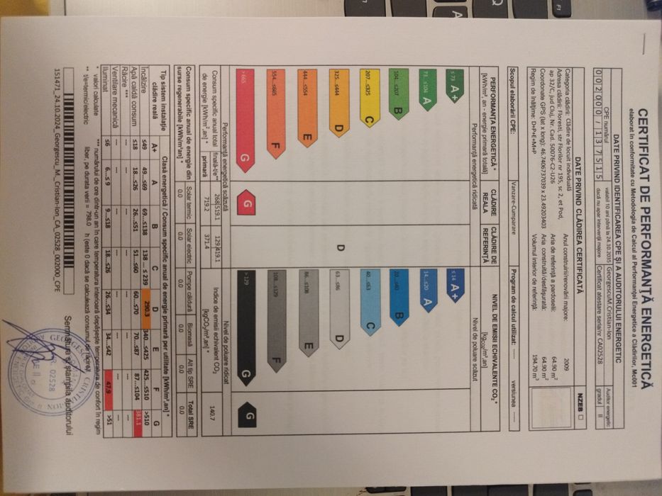 Certificat energetic Ieftin - 230 lei