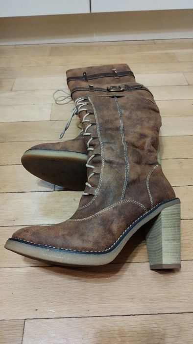 Ботуши в светло кафявцвят с топла подплата