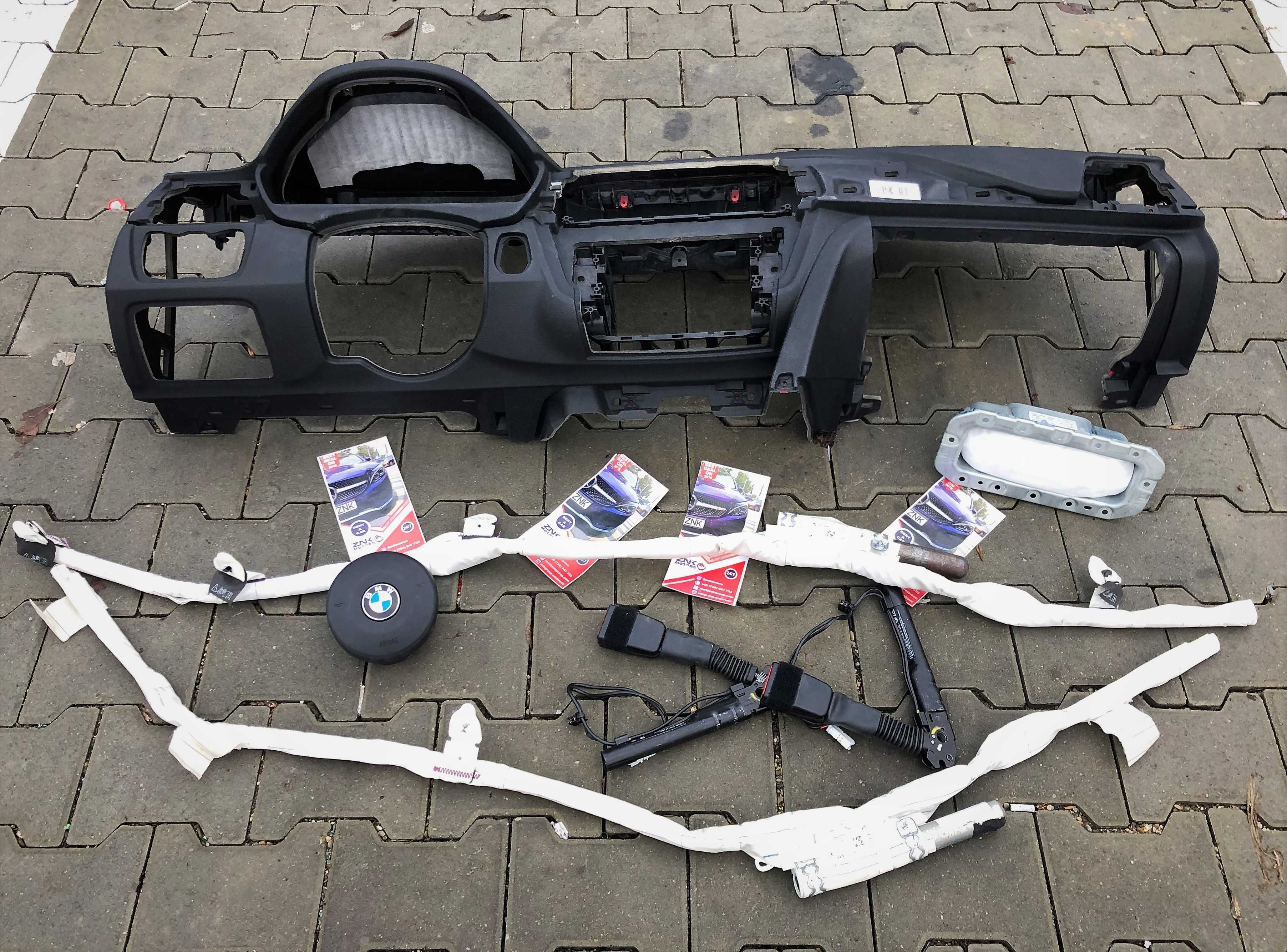 BMW seria 3 4 kit airbag volan / pasager / plansa de bord set centuri