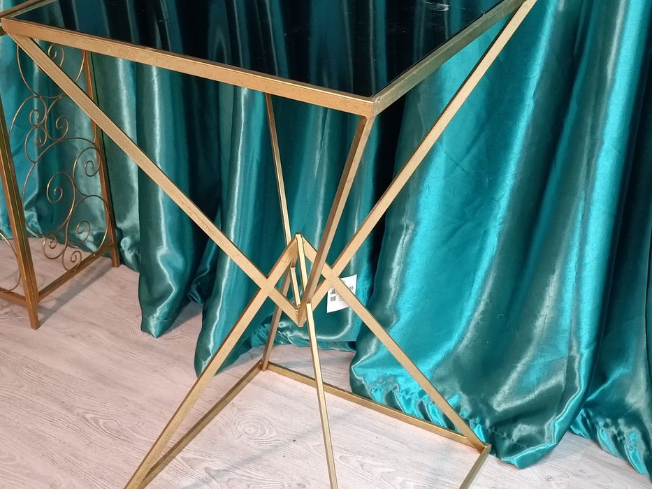 Măsuță bar metal și sticla 105x65 cm