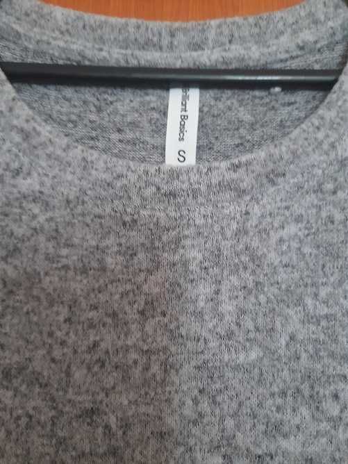 Rochie gri argintiu din tricot fin marimea L