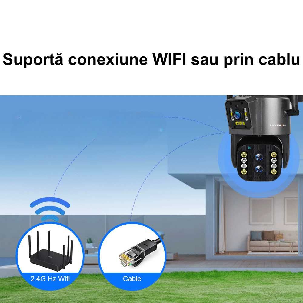 Camera de supraveghere WI-FI, Ultra HD, 4MP HD, 10X ZOOM,PTZ