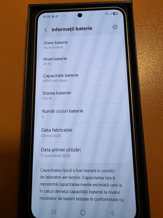 Samsung Galaxy S25 5G 256gb Silver open box  factura garantie Samsung
