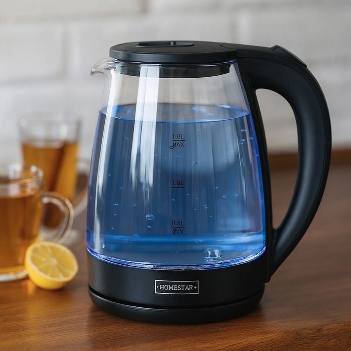 Електрическа кана HOME STAR:
Мощност: 1500W;
Капацитет: 1.8 L;
Захранв