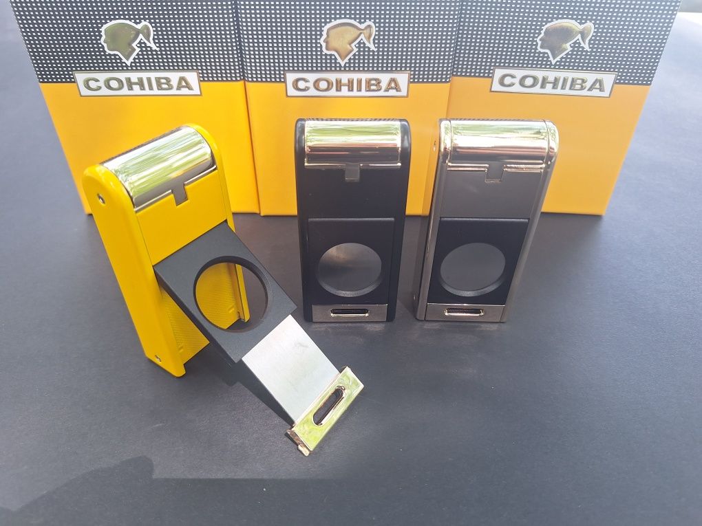 Запалка за пури COHIBA с вградена резачка и пънч (двоен джет)