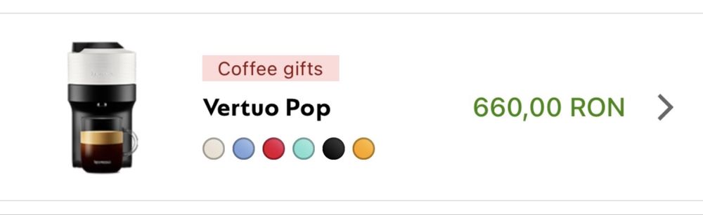 Nespresso Vertuo Pop, negru, nou, sigilat, factura