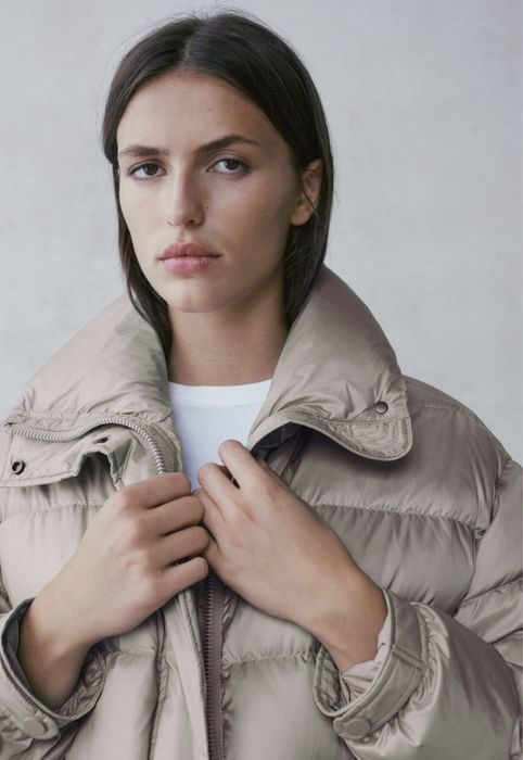 Geaca/Palton Massimo Dutti, cu puf