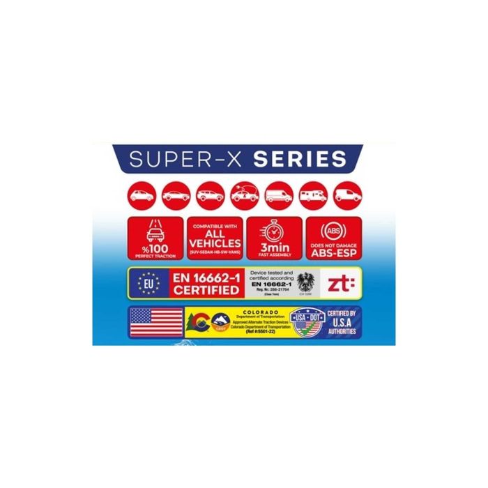 Lanturi Auto Textile Zapada 3D Super-X pentru anvelope