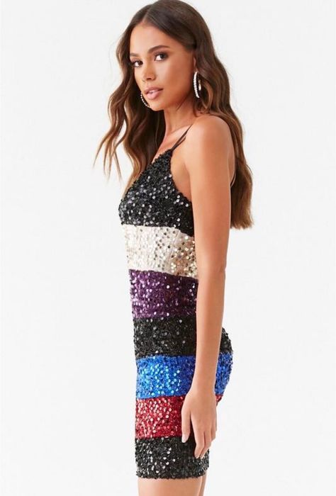 Къса рокля с пайети в различни цветове Forever21