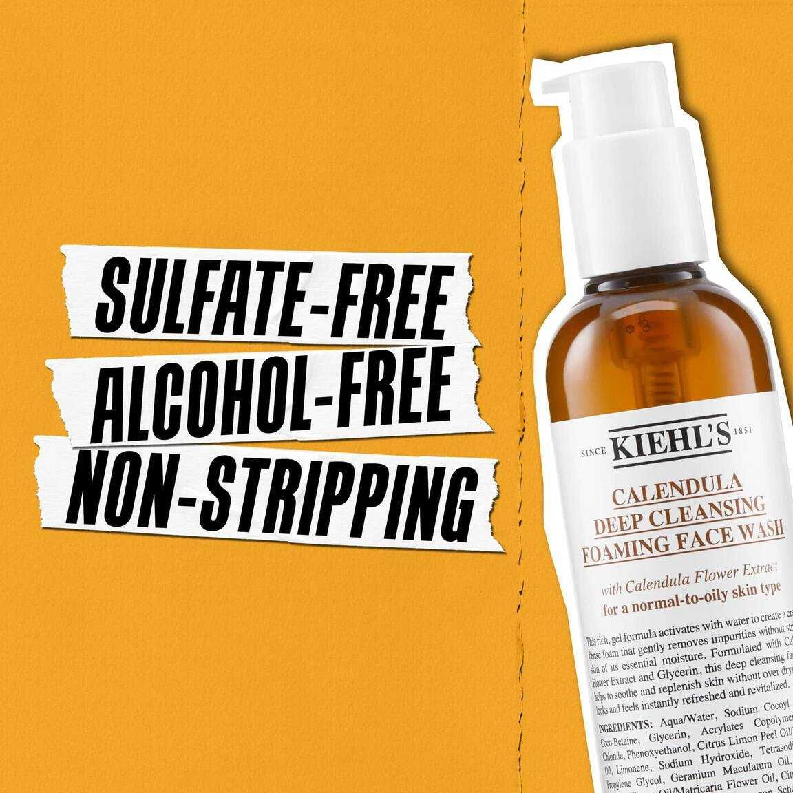 Kiehl’s пяна за дълбоко почистване на лицето с невен