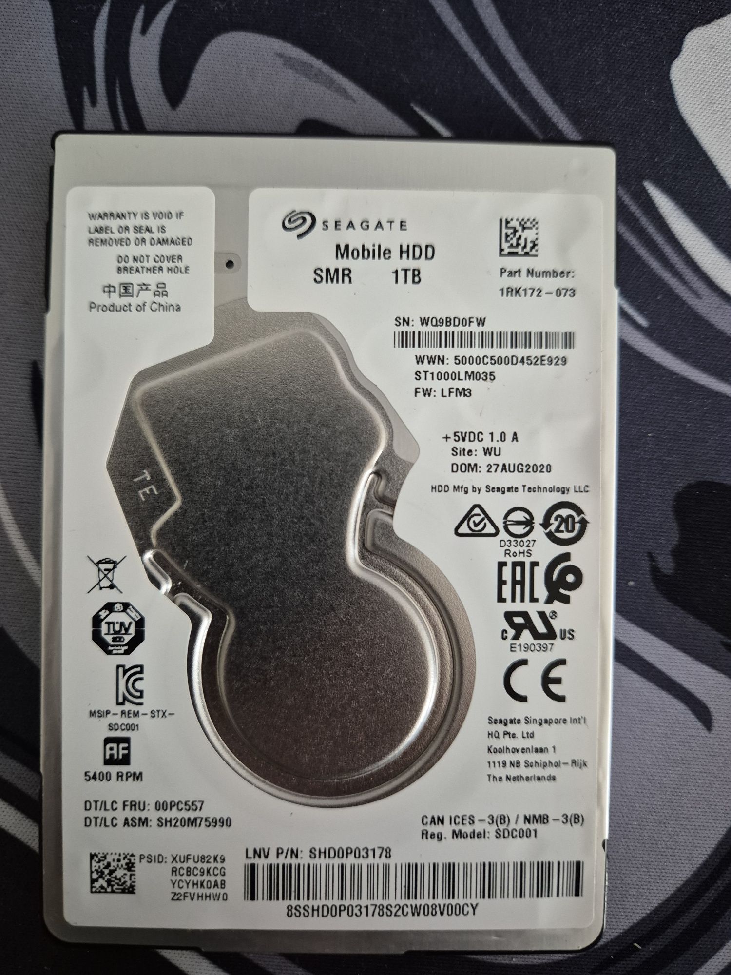 1Tb Seagate Hdd pentru laptop
