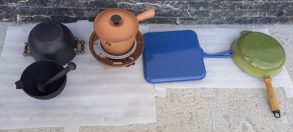 Le Creuset tigaie oala cratiță fonta profesionala Made France veche