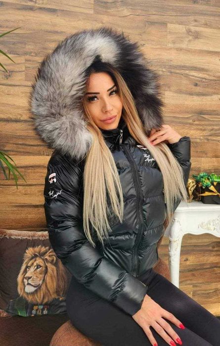 Geaca de iarna Karl cu blana naturala de vulpe