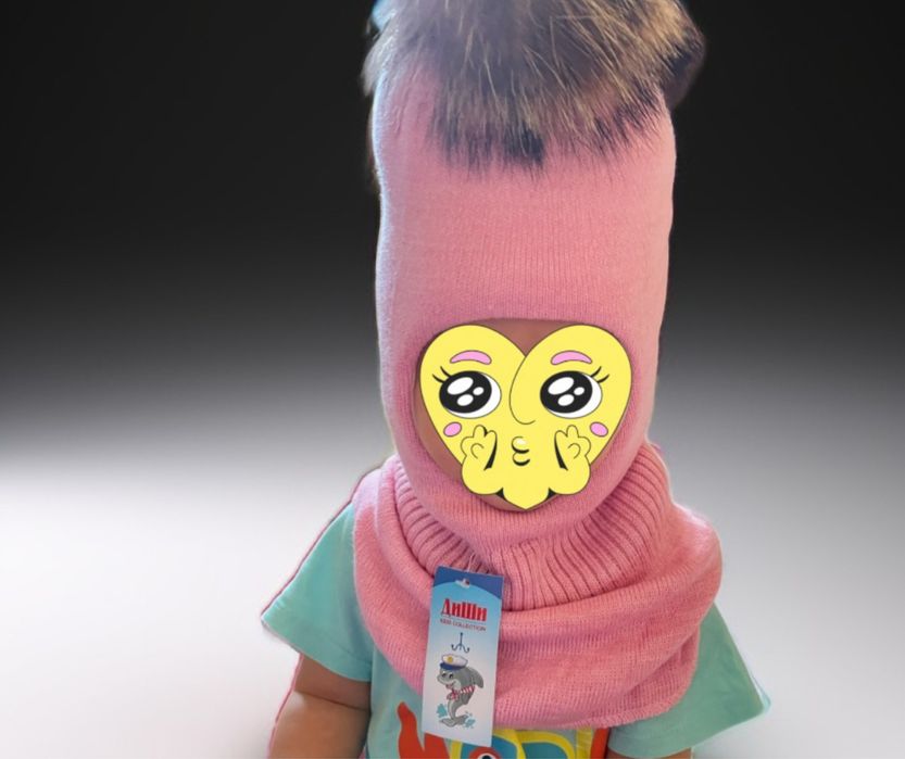 Шлем-шапка девочке