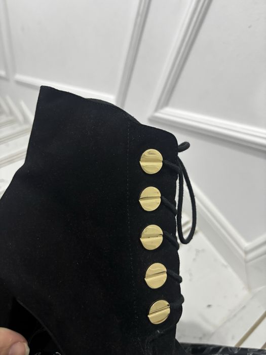 Botine negre catifea 37 Jenny Fairy