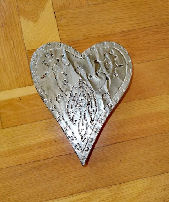 Сърце от муранско стъкло фигура италианско художествено стъкло