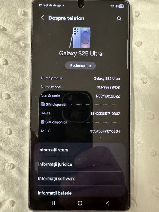 Schimb s25 ultra cu iPhone 16 pro max