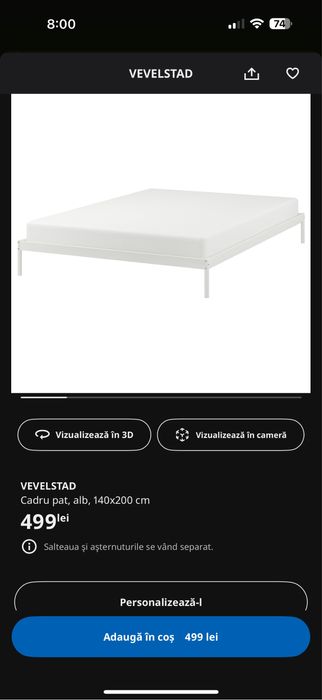 Pat Ikea (cadru si saltea)