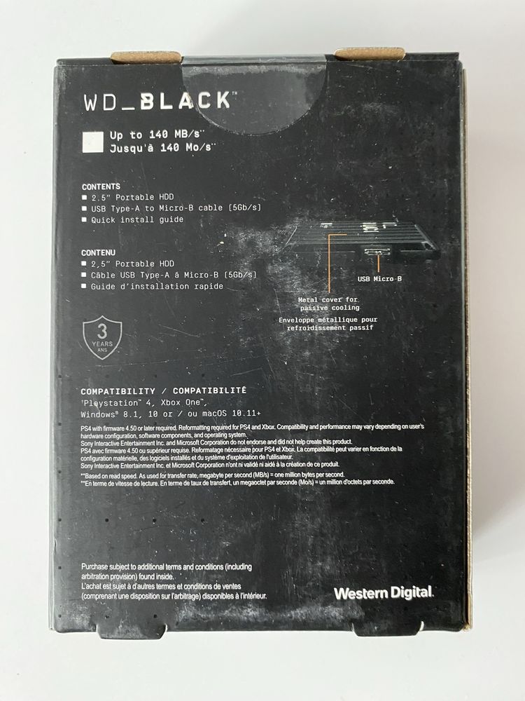 Western Digital WD Black P10 2TB.Nou Sigilat !!