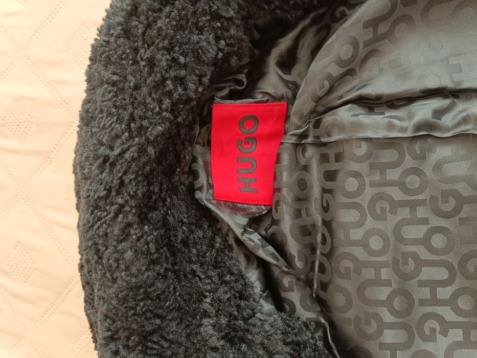 HUGO Кожух Mewona Черен Oversize