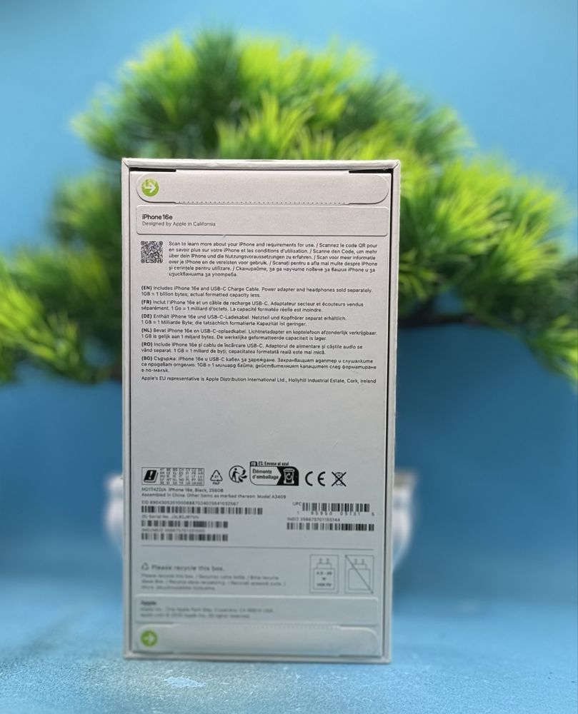 НОВ!!! Apple iPhone 16e, 256GB, 5G, Black