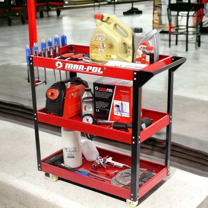 НЕМСКА Количка За Инструменти MARPOL С 3 Рафта + Подарък ЛЕД ФЕНЕР