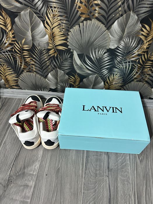 lanvin curb round toe lace up