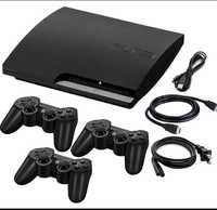 Vand ps3 slim 2 manete si cabluri