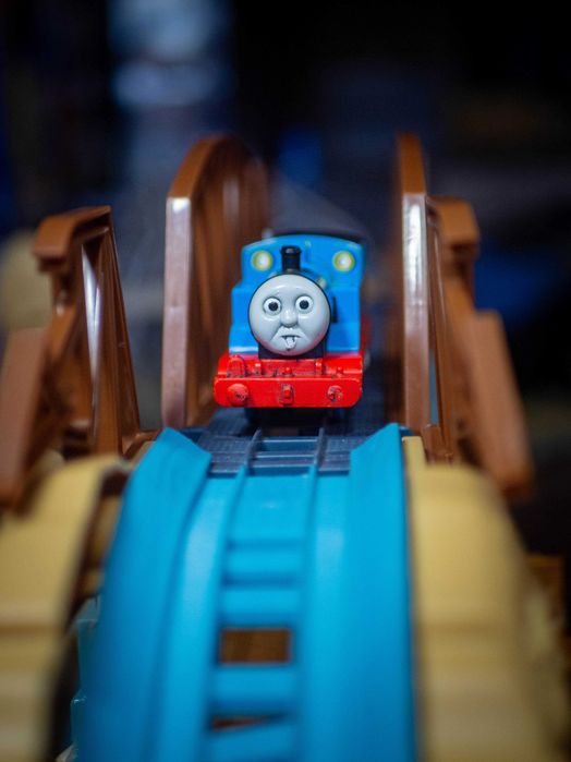 Trackmaster Thomas at Action Canyon set - Thomas and friends