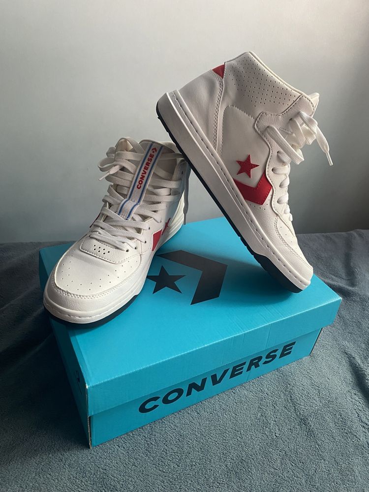 Adidasi Converse (42,5) Rival Mid White/University Red/Black