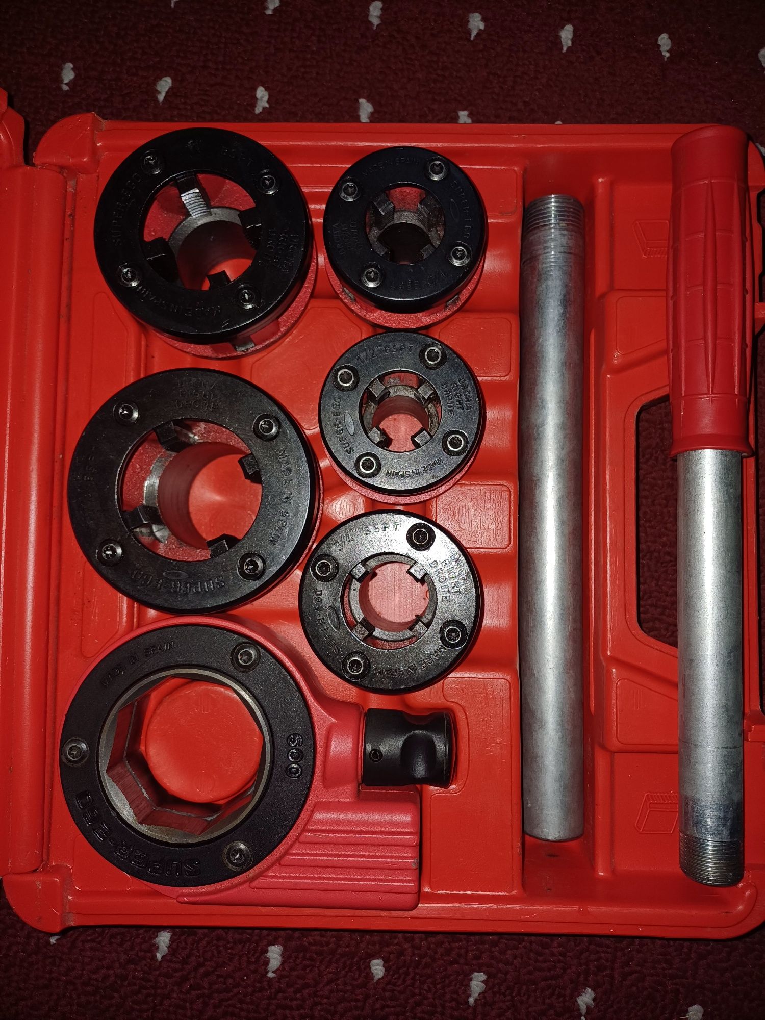 Резьбонарезной набор Super-Ego Compact (с головками 1/2" –3/4- 1-1/4")