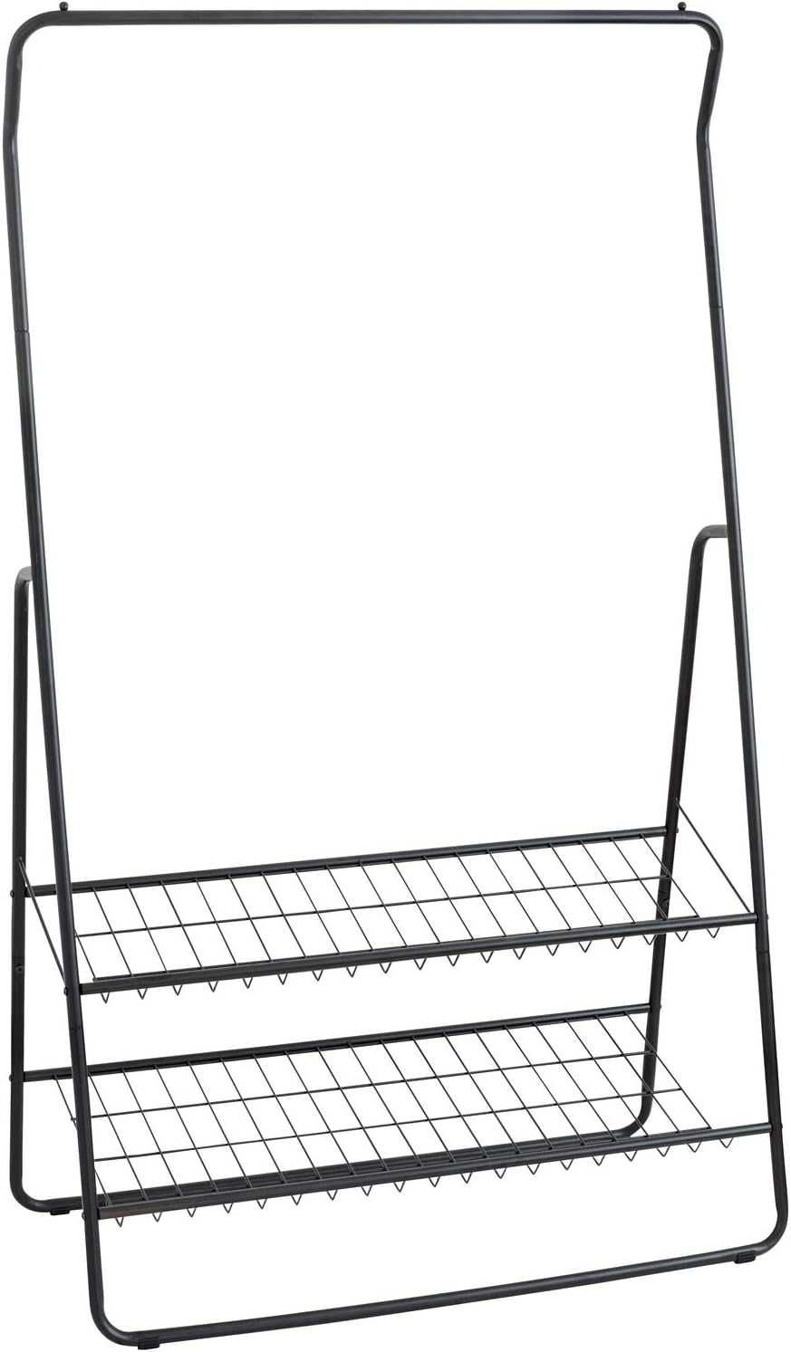 Cuier metalic Shiva cu rafturi, negru mat |WNK 299142 Negru