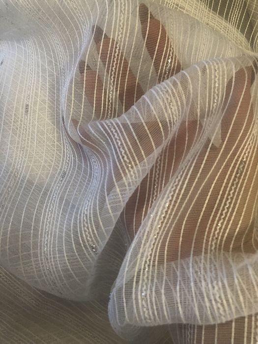 Perdea 6m crem cu auriu / alb cu argintiu