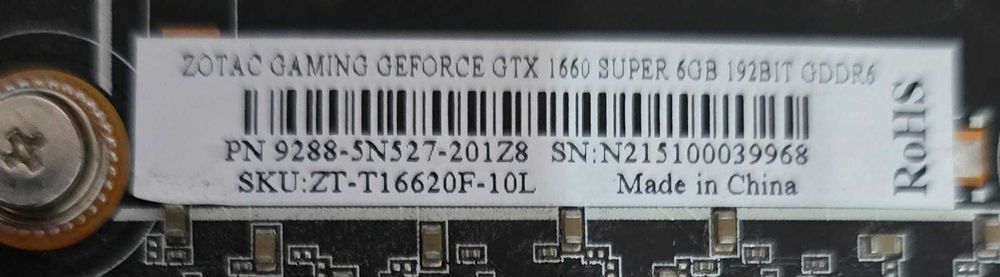 Placa Video Nvidia 1660S si 1660TI