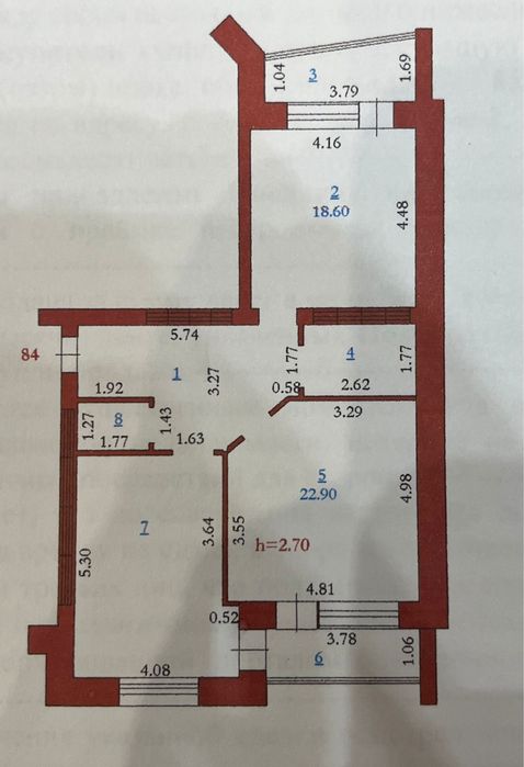 Евро 3-х комнатная квартира в ЖК Нектар